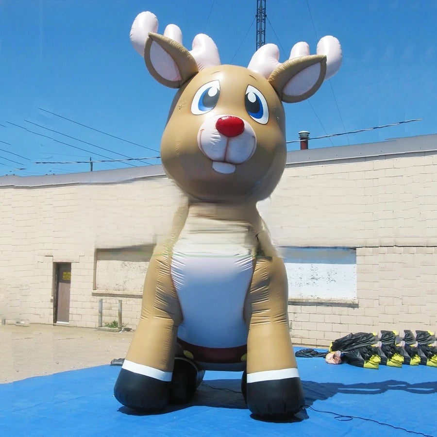 Decorations Home Yard 2021 Sell Well Lovely And Elegant Brown Inflatable Christmas Long Horn Reindeer For New Year Xmas