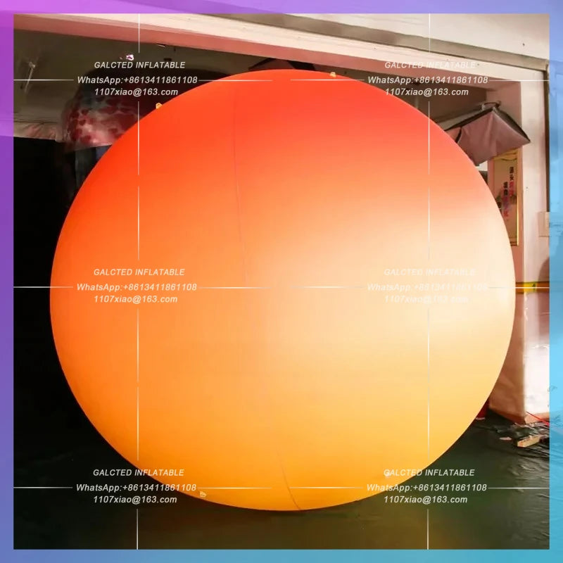 Inflatable Sun For Decoration Sunset Balloon 3 Meters  With Lights Solar System Planets Toys