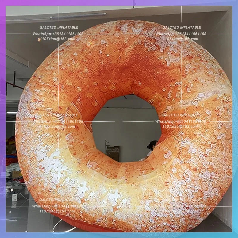 Bakery opens to drain Inflatable imitation bagel frosted Doughnut Air Model the atmosphere of light-emitting decorative ads
