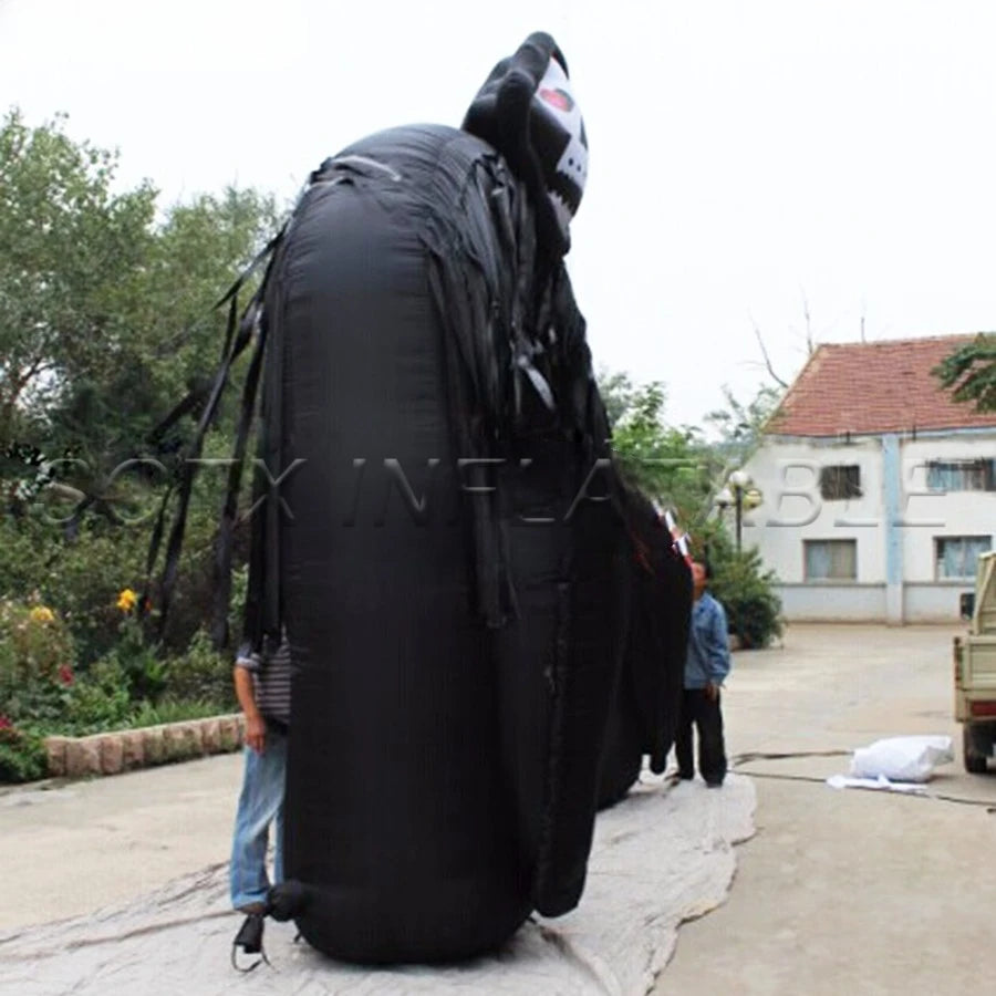 Ornaments Made By Hot Selling Horror Mask Face Black Archway Halloween Inflatable Arch For Courtyard Party Festival