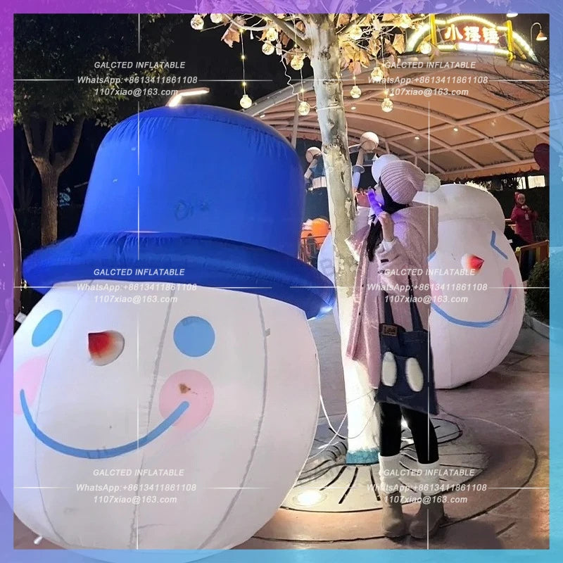 christmas snowman ball Christmas hat inflatable 2m snowman