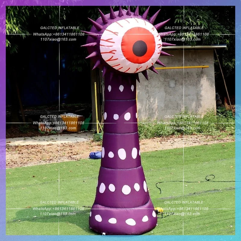 Purple One-eyed Monster Balloon10ft/3 Metres Height For Halloween Decoration Horror Plant Props