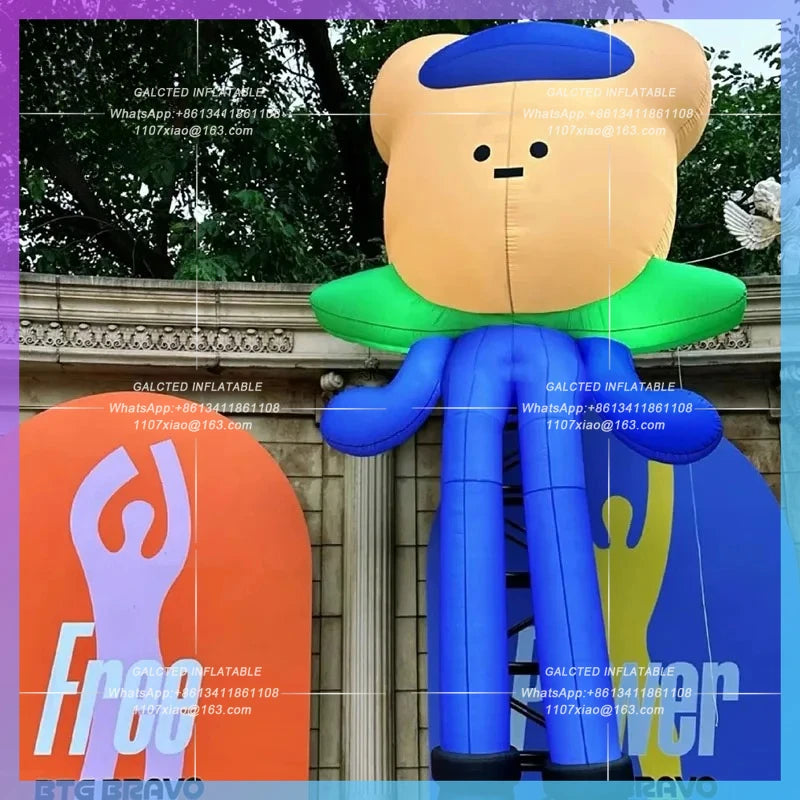 inflatable flowers outdoor bazaar atrium Inflatable cute cartoon long-legged bear model beauty Chen lighting atmosphere layout