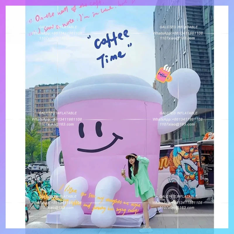 Festival Barbecue Street Large-scale Beer Festival Music Inflatable Beer Cup Air Model Draft Beer Cup air model drainage lightin