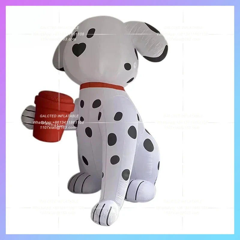 Dalmatian Model Dog Cup Inflatable cartoon can be customized logo mall atrium bazaar decorative lighting props