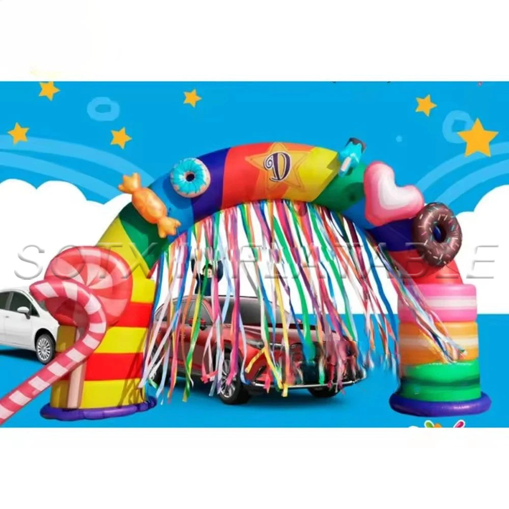 Halloween Decoration Outdoor Inflatable Clown Arch Circus Entry Decor Giant Clown Model Entrance Archway Welcome Door Gate For