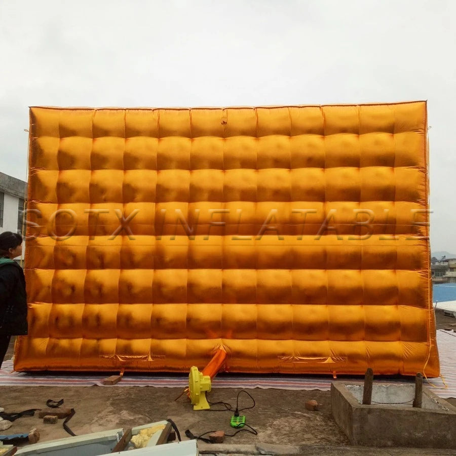 Toy Tent For Sale Portable Inflatable Golden Cube Tent Fashionable Air Square Party Tent Cubic Foldable Cheap Customized