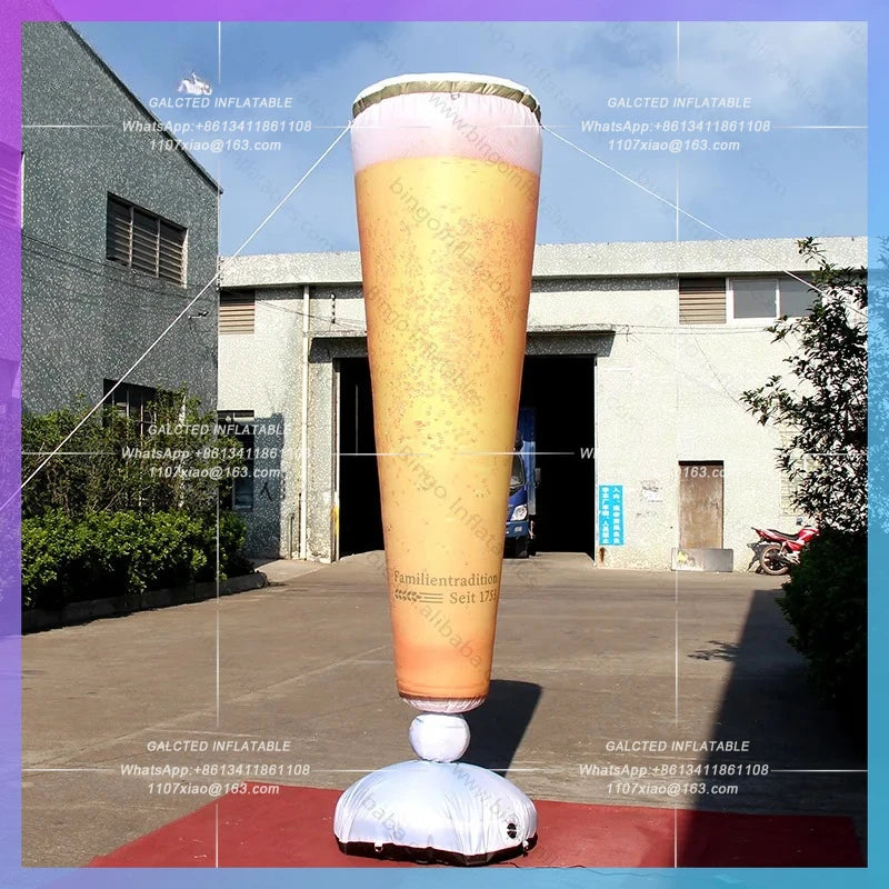 Inflatable Wine Glass Beer Bottle Personalized 10 Feet Inflatable Beer Glass 3 Meters Inflatable For Decoration Toys