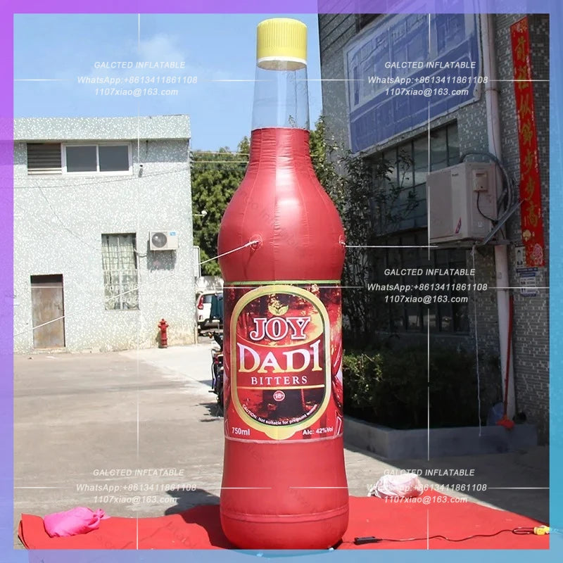 Inflatable Juice Bottle for Advertising Customized 3M Promotional Customized Soda Water Bottle Balloon for Store Decoration Toys