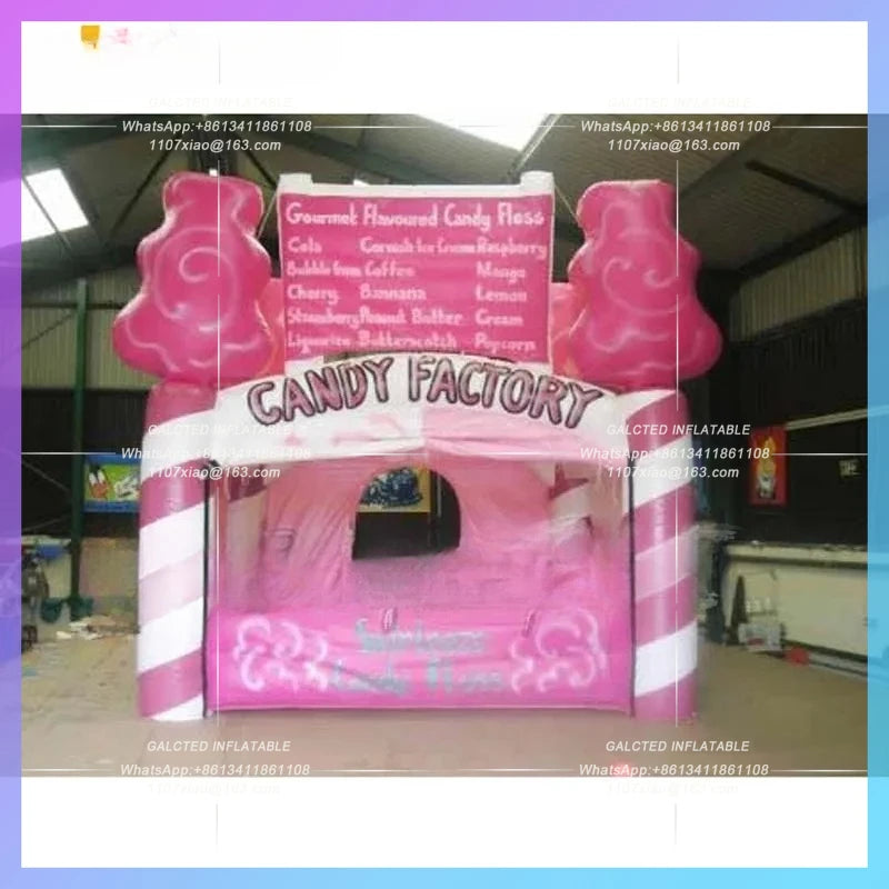 advertising booth tent,Custom inflatable candy floss house,air inflatable concession stand,carnival stall for promotion