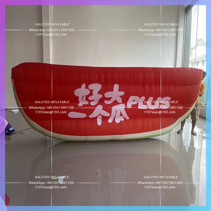 watermelon summer cool beach music festival mall Inflatable cartoon watermelon slice air mold decoration can be customized