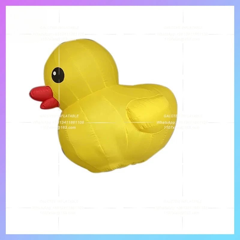yellow duck wearing a hat Inflatable cartoon cute hand puppet air model little dinosaur custom IP parade interactive