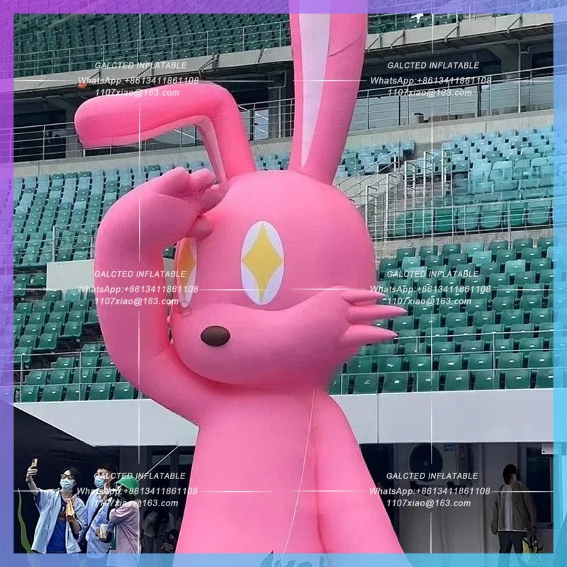 rabbits lucky animal doll Pink inflatable giant rabbit music concert decoration balloon