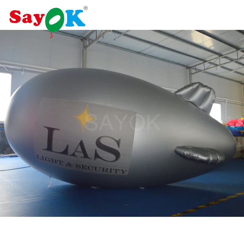 Customize Inflatable Helium Blimp Display Advertising Helium Airplane Inflatable Zeppelin Balloon for Event Promotion