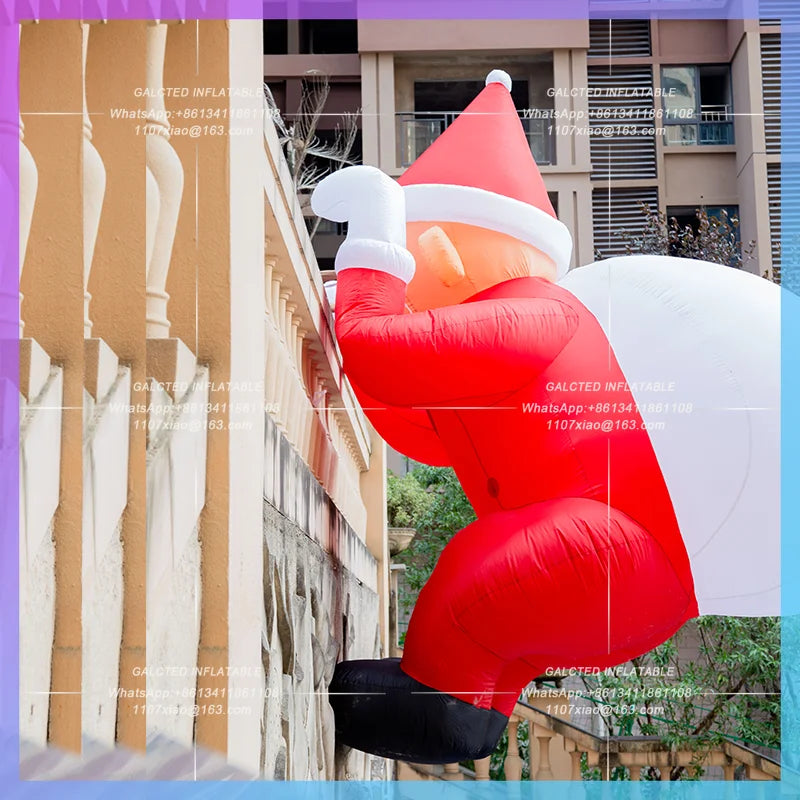 Inflatable Santa Claus with Waterproof Customized Christmas Oxford Cloth