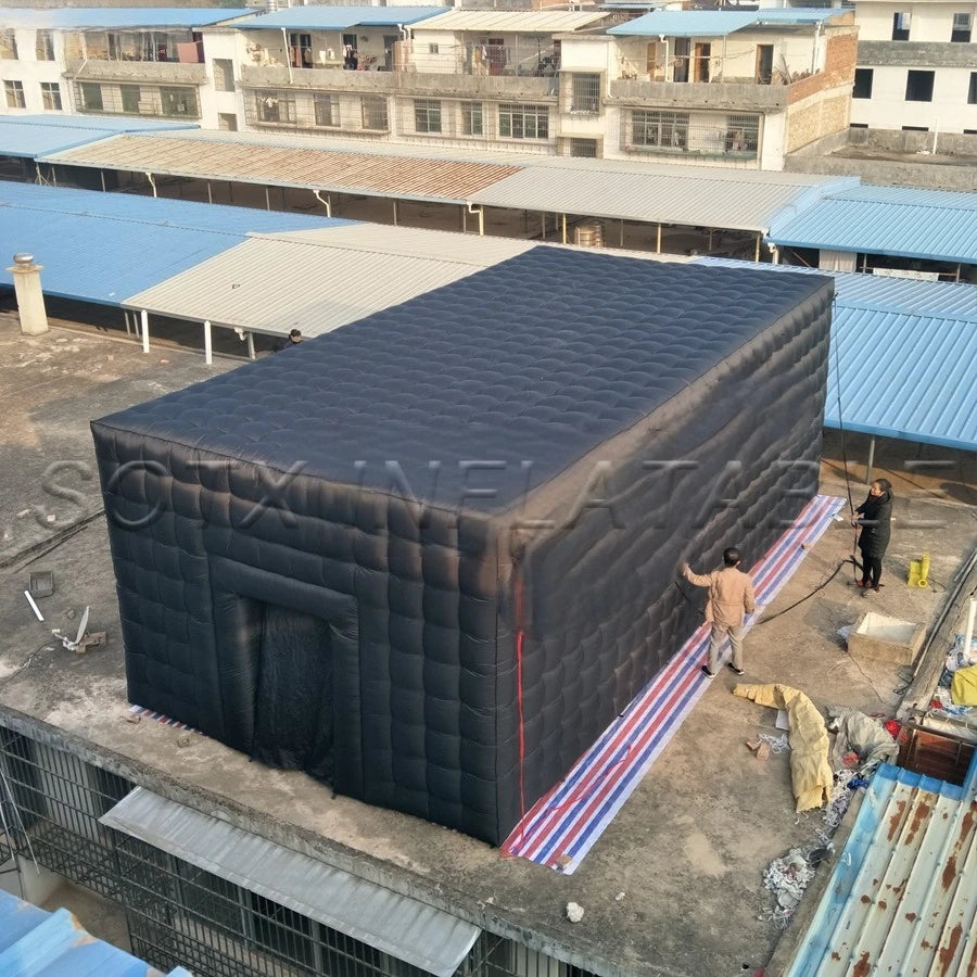 Screen For Outdoor Events 2023 Customized Giant Inflatable Black Cinema Tent Model Movie Tunnel Inflatable Marquee With