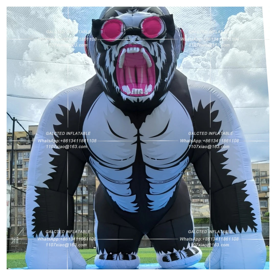 Inflatable Gorilla With Blower Giant Outdoor Advertising Event Display For Grand Opening And Store Promotion