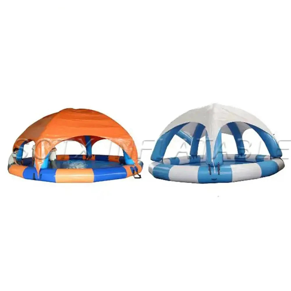 Kids Water Balls Game 2024 Indoor Outdoor Circular Inflatable Swimming Pool With Dome Tent Cover For