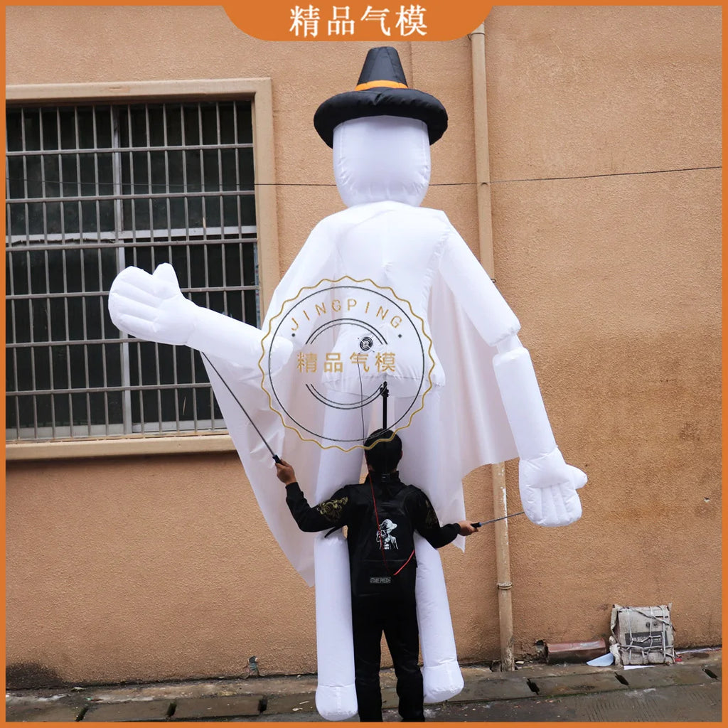 Giant Inflatable Walking Ghost Clown - Perfect for Halloween Decorations, Bar Atmosphere, and Haunted House Props
