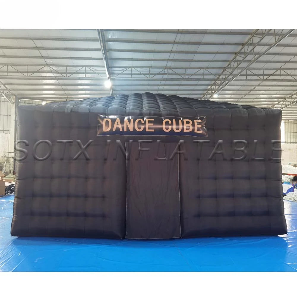 Show Room Outdoor Blow Up Lighted Large Inflatable Cube Wedding Party Tent Event Inflatable Nightclub Tent With Blower 10m