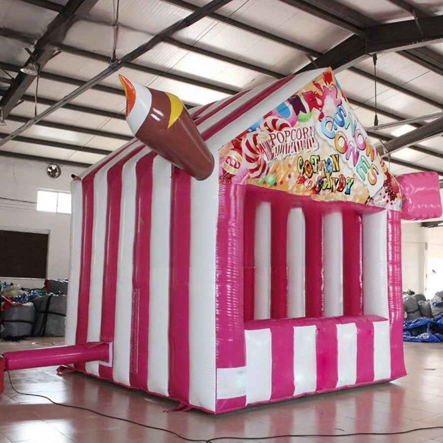 Made In China 2022 Custom Inflatable Candy Booth,Treat Shop,Ice Cream Stall Inflatable Concession Booth For Outdoor Games