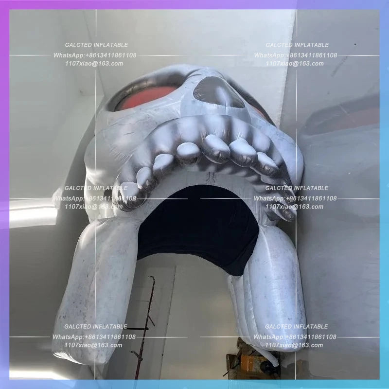 horror theme park nightclub bar Inflatable Halloween Skull Arch model  concert rides arcade lighting arch decoration