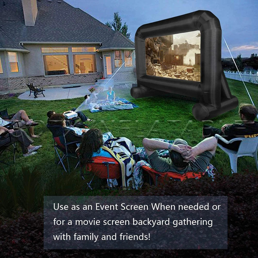 with blower for family Outdoor Inflatable movie screen advertising inflatable cinema projection screen best sale