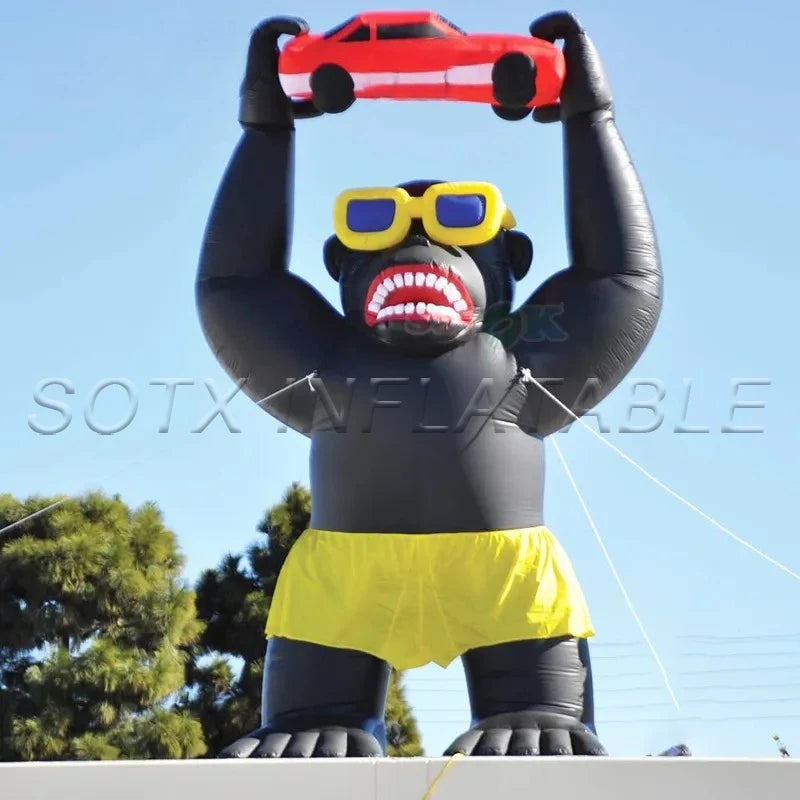 Event Activity Park Decorati 6mH Inflatable Gorilla Model Giant Inflatable Gorilla with Air Blower for Advertising