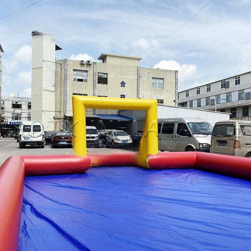 Adults Outdoor Activity 31.5ft Giant Inflatable Water Games Inflatable Football Court Soccer Field with Blower for Kids