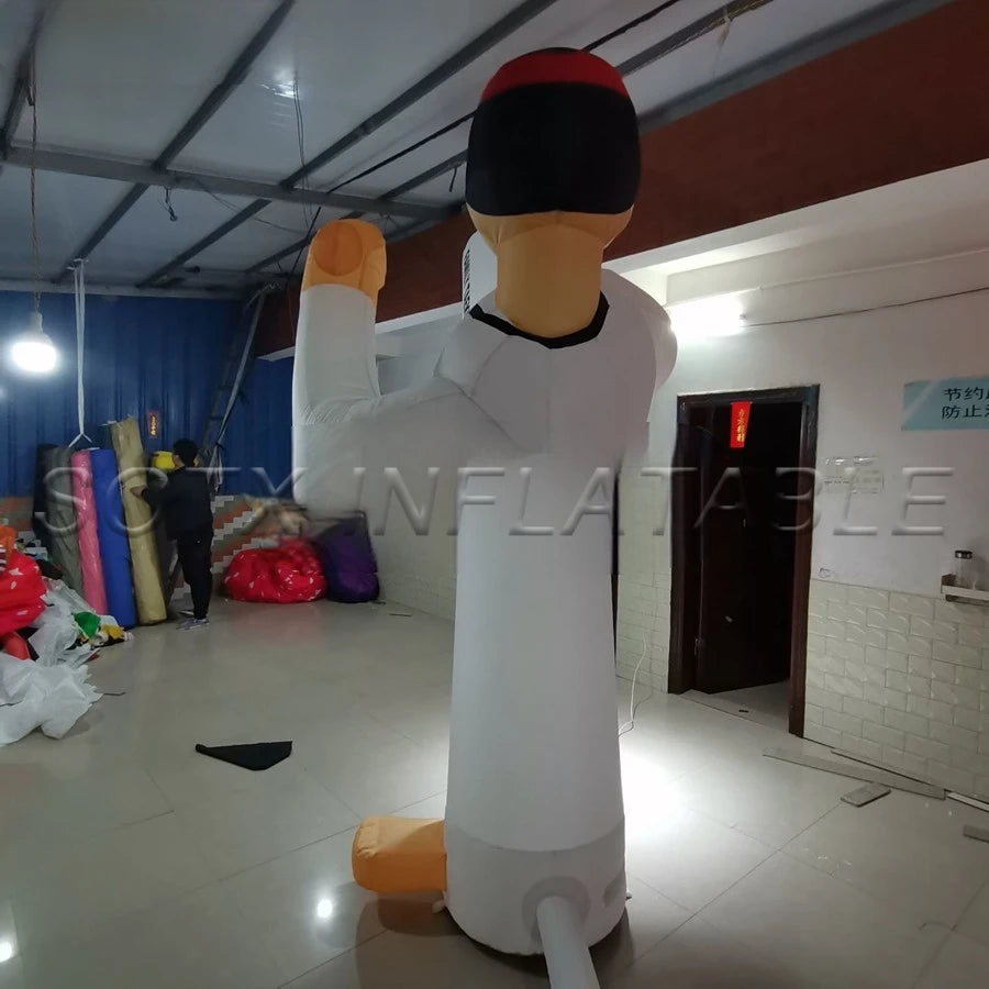 Advertising Promotion 3mH Inflatable Karate Model Taekwon Kick Man Kicking Leg for