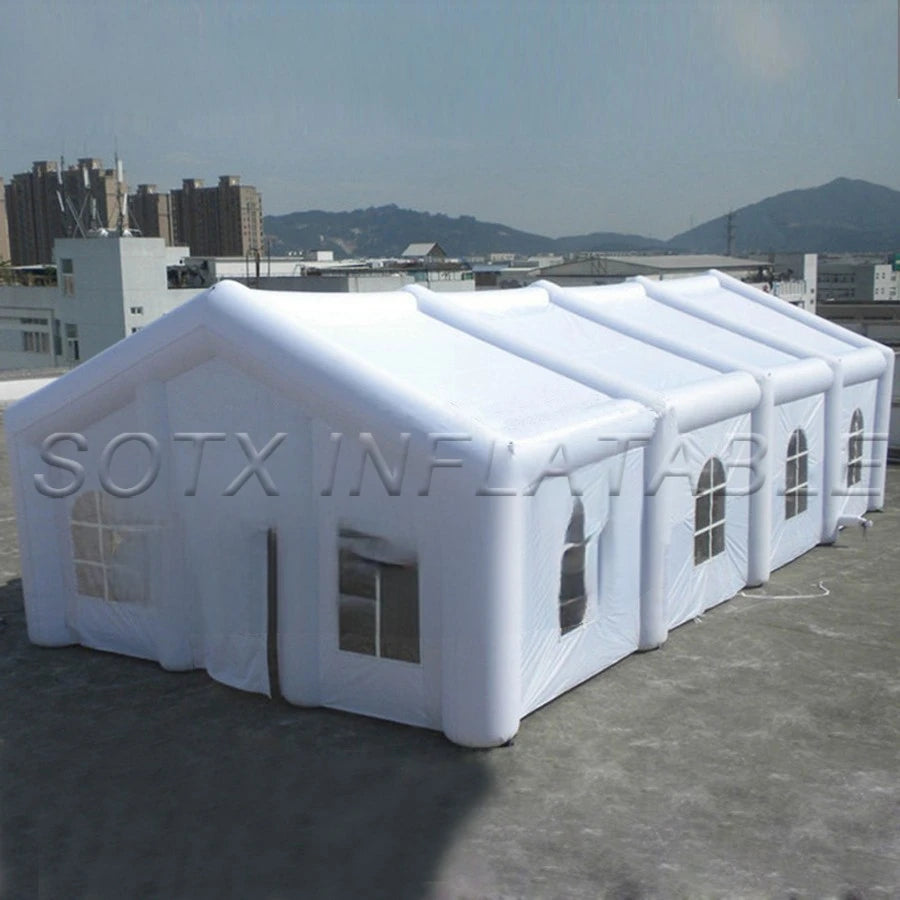 Customized with Logo Multipurpose Outdoor Inflatable White Tent For Wedding Party / Advertising Inflated Event 6X8X4M Can be