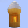 Rental Made By 4m Height Yellow Inflatable Ice Cream Stall For Ice Cream Dessert Sales/Event