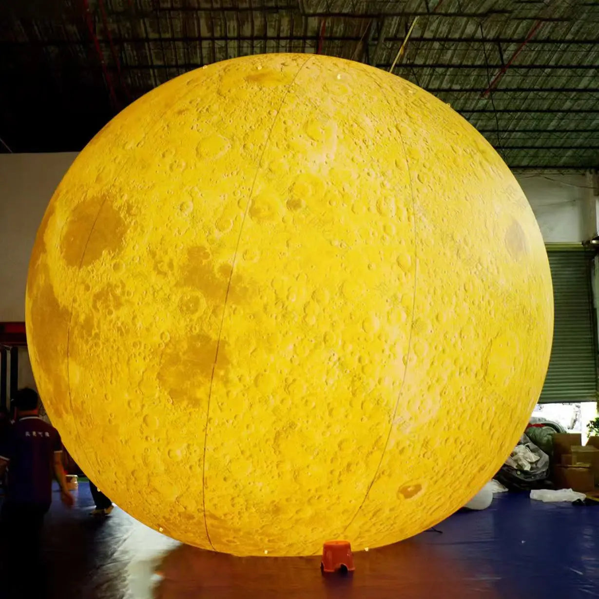 Yellow Giant Inflatable Moon Model with LED Light Large Romantic Balloon for Party Wedding Valentine Day Stage Decoration