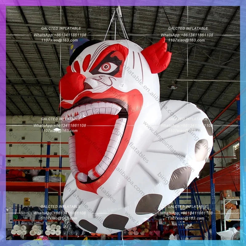 inflatable halloween clown Inflatable Toys 8.5 feet tall giant inflatable halloween clown mask 2.6 meters high  with LEDs toys