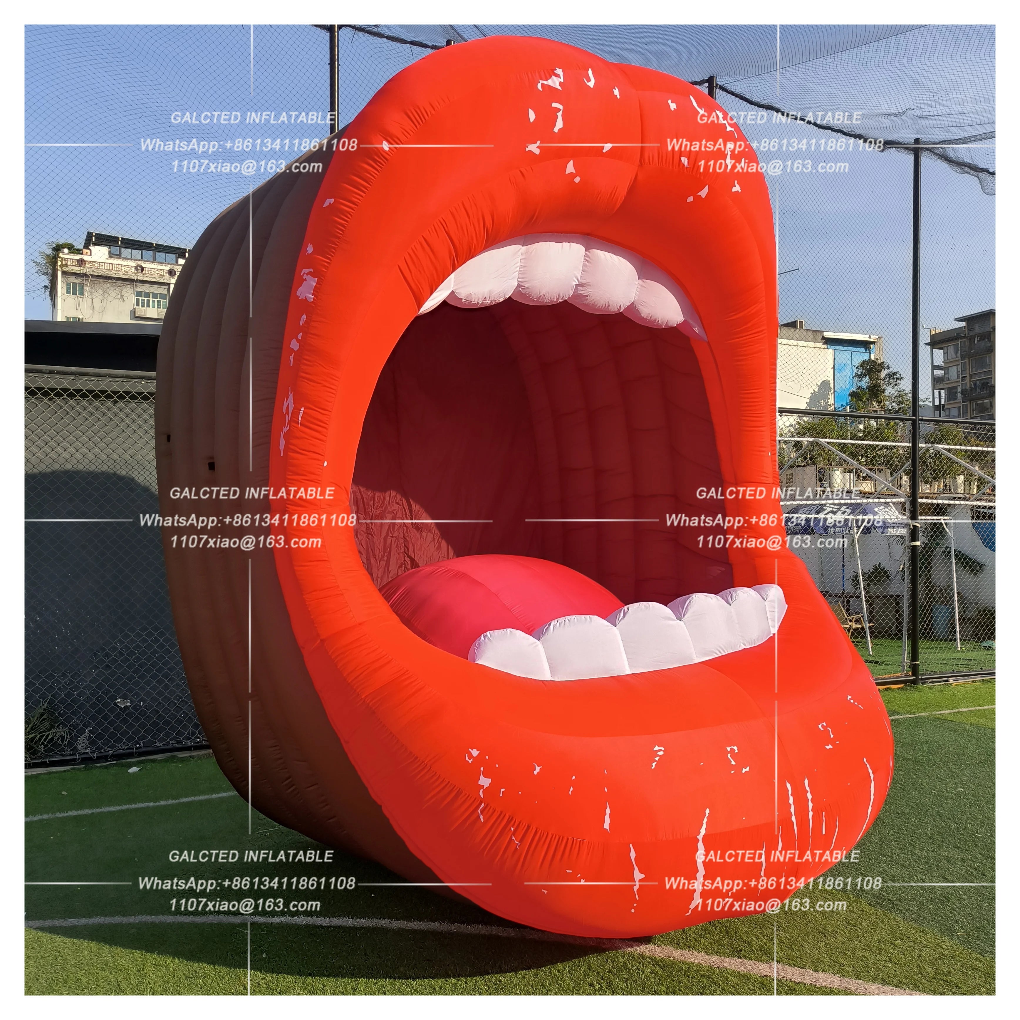 Inflatable Giant Smiling Mouth With Blower Giant Outdoor Advertising Event Display And Carnival Decoration