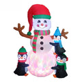 3m 10ft Inflatable Customized Christmas Snowman With Little Penguin For Xmas Art Craft Decoration Toys