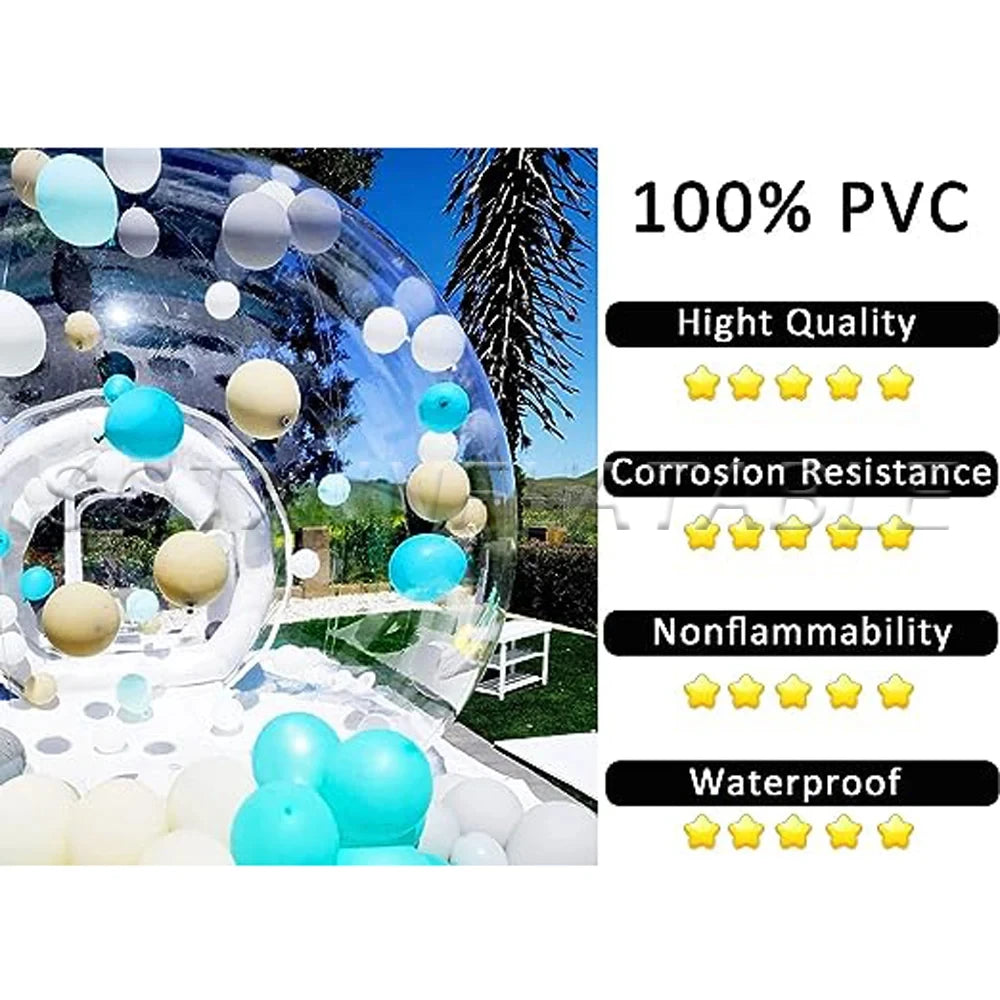 Garden Tent 3mdia Transparent Inflatable Bubble Tent 100% Pvc Tent Bubble House With Blower For Party Wedding Clear Dome Balloon