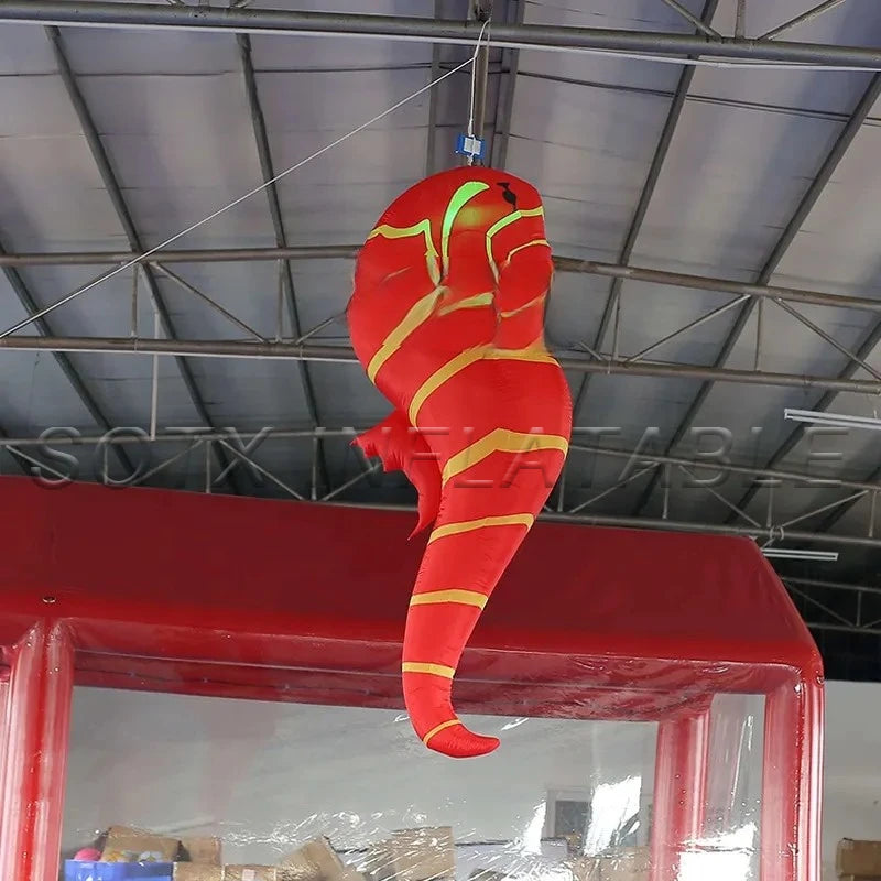 Blower for Bar Concert Club 6.56ftH Giant Inflatable Seahorse Inflatable Seahorse Model with Remote Controller Inner Air