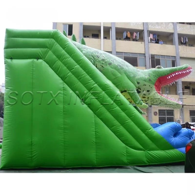Kids Party Backyard 7x5mH Inflatable Crocodile Bounce House Large Commercial Inflatable Bouncer Jumping House Castle for