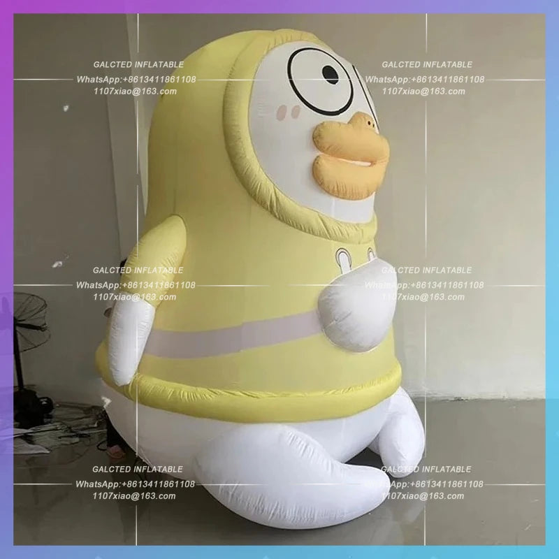 hoodie satchel little yellow duck Inflatable cartoon little Liu Duck modelIP flash linkage market lighting advertising props