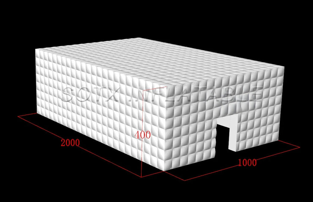 Club For Wedding Events Portable Large Inflatable Cube Party Tent House With Led Lights White Black Nightclub Blow Up Night
