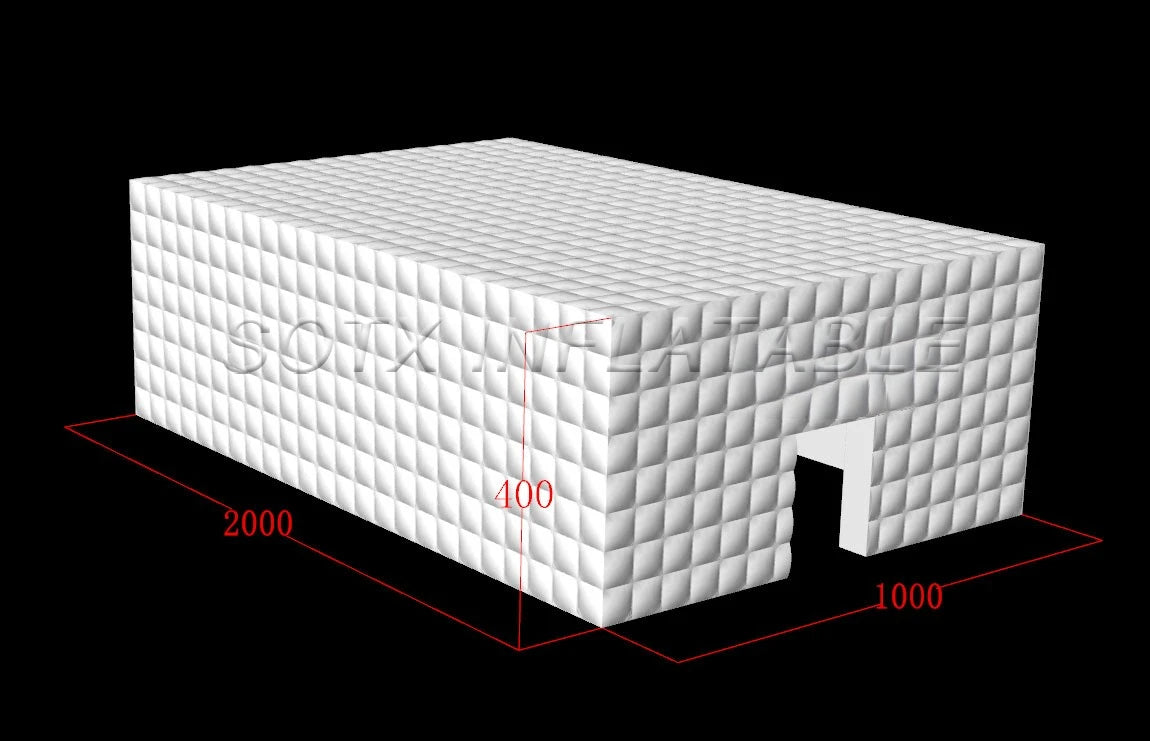 Club For Wedding Events Portable Large Inflatable Cube Party Tent House With Led Lights White Black Nightclub Blow Up Night