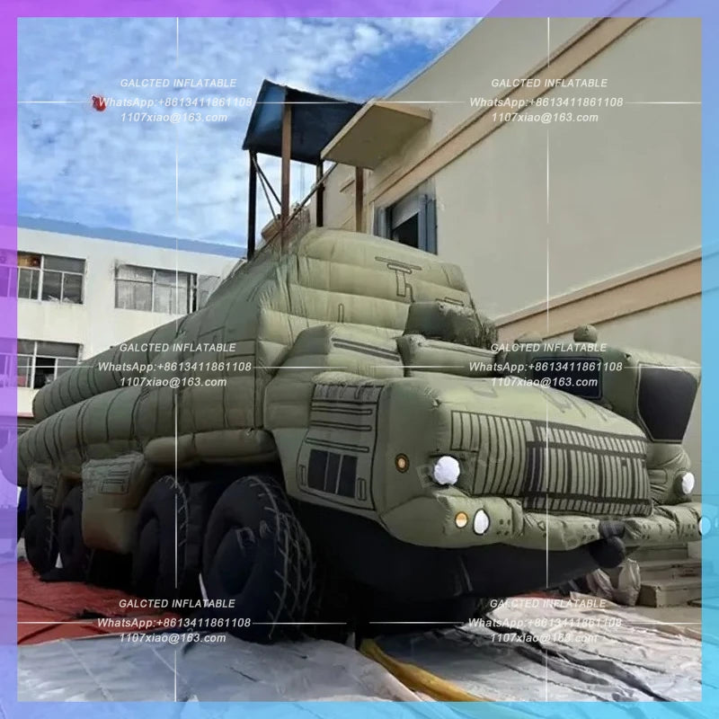 truck transport vehicle for movie Inflatable missile shooting decoration