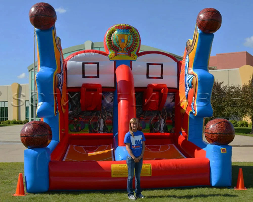 for Kids/Adults Play Free shipping 2 players PVC Inflatable Basketball Hoop Inflatable Basketball Goal shooting Game