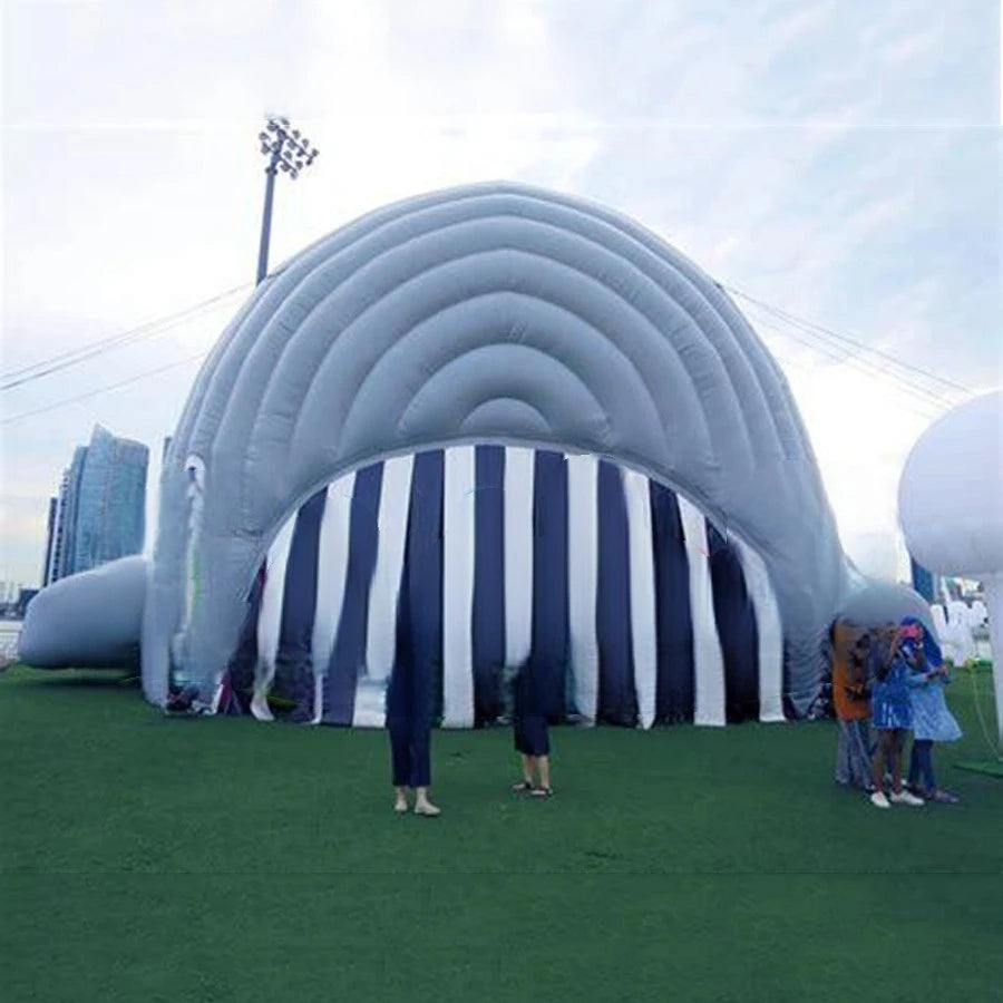 tent for sports events new design inflatable giant shark/whale dome tent/inflatable igloo dome