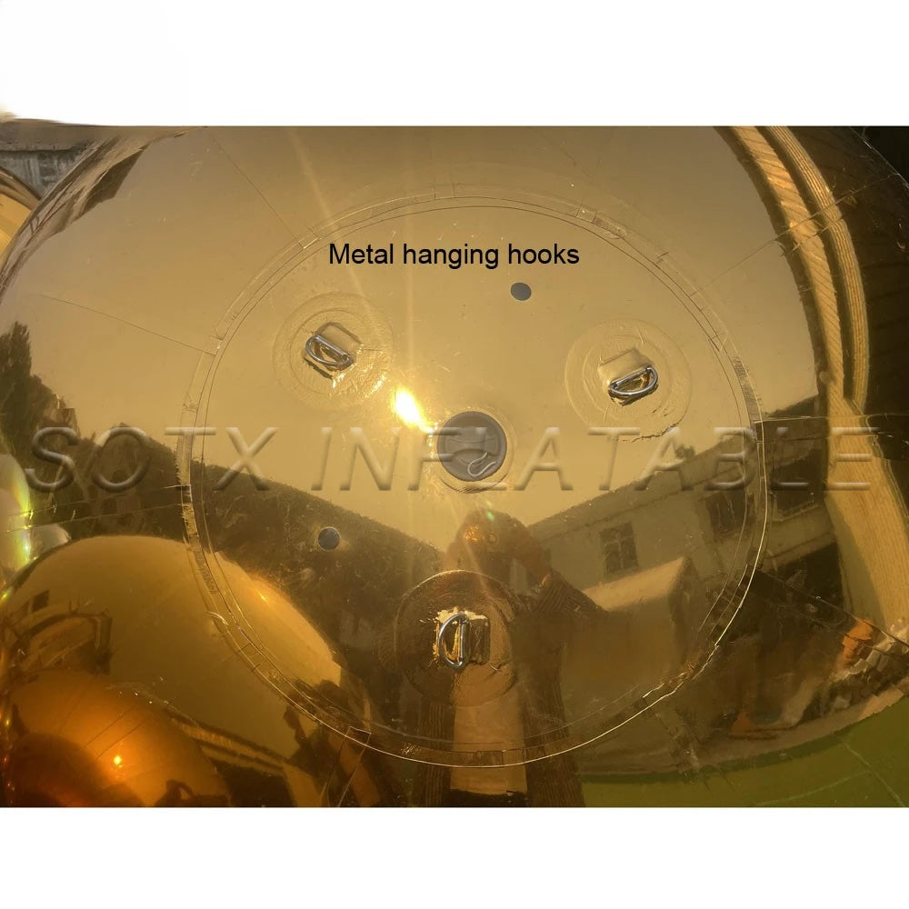 Party Hanging Decoration Iridescent And Silvery Inflatable Mirror Ball Giant Mirror Balloon Disco Sphere For Wedding Nightclub