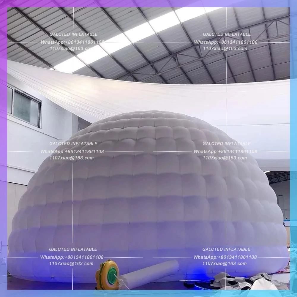 Inflatable Shell Tent Half Dome House Oxford Inflatable Igloo Dome Tent With Blower Air  For Party Trade Show Exhibition Events