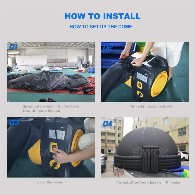 Professional Inflatable Projection Planetarium Dome Projector Fish-eye Lens 360 Degree Digital Planetarium Cinema Projector