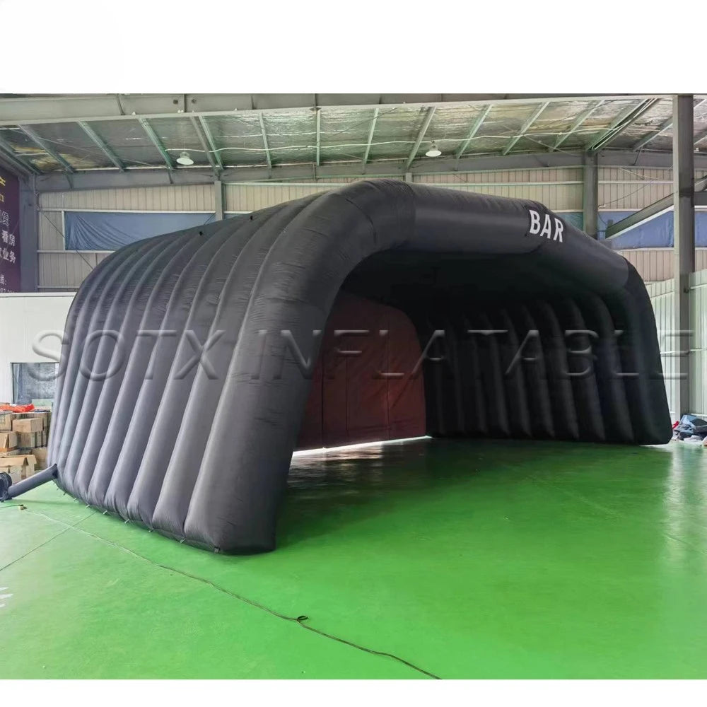 Event Tent Dj Backdrop Props Bespoke Inflatable Stage Cover With Big Opening Blow Up Inflatable Stage Roof Outdoor