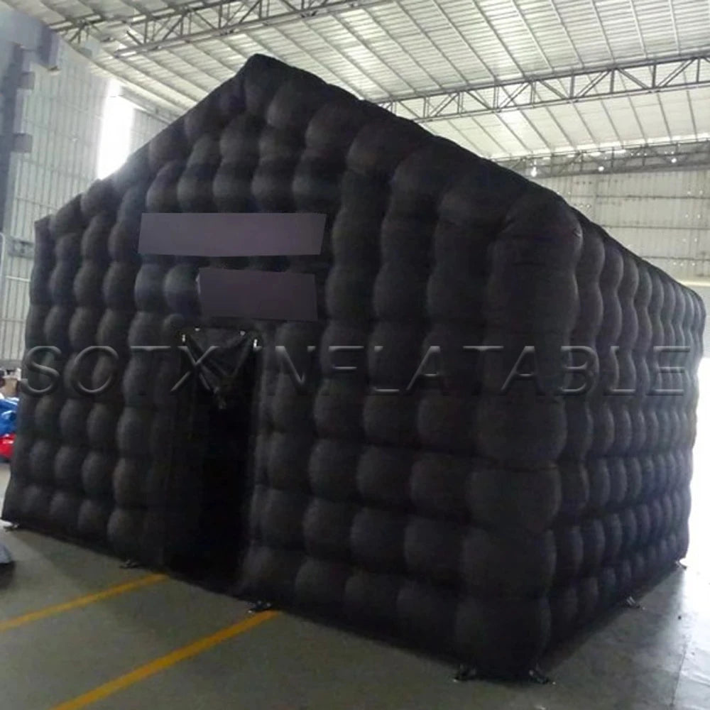For Outdoor Use Large Black Inflatable Nightclub Tent Wedding Cube Square Gazebo Event Big Portable Night Club Party Pavilion